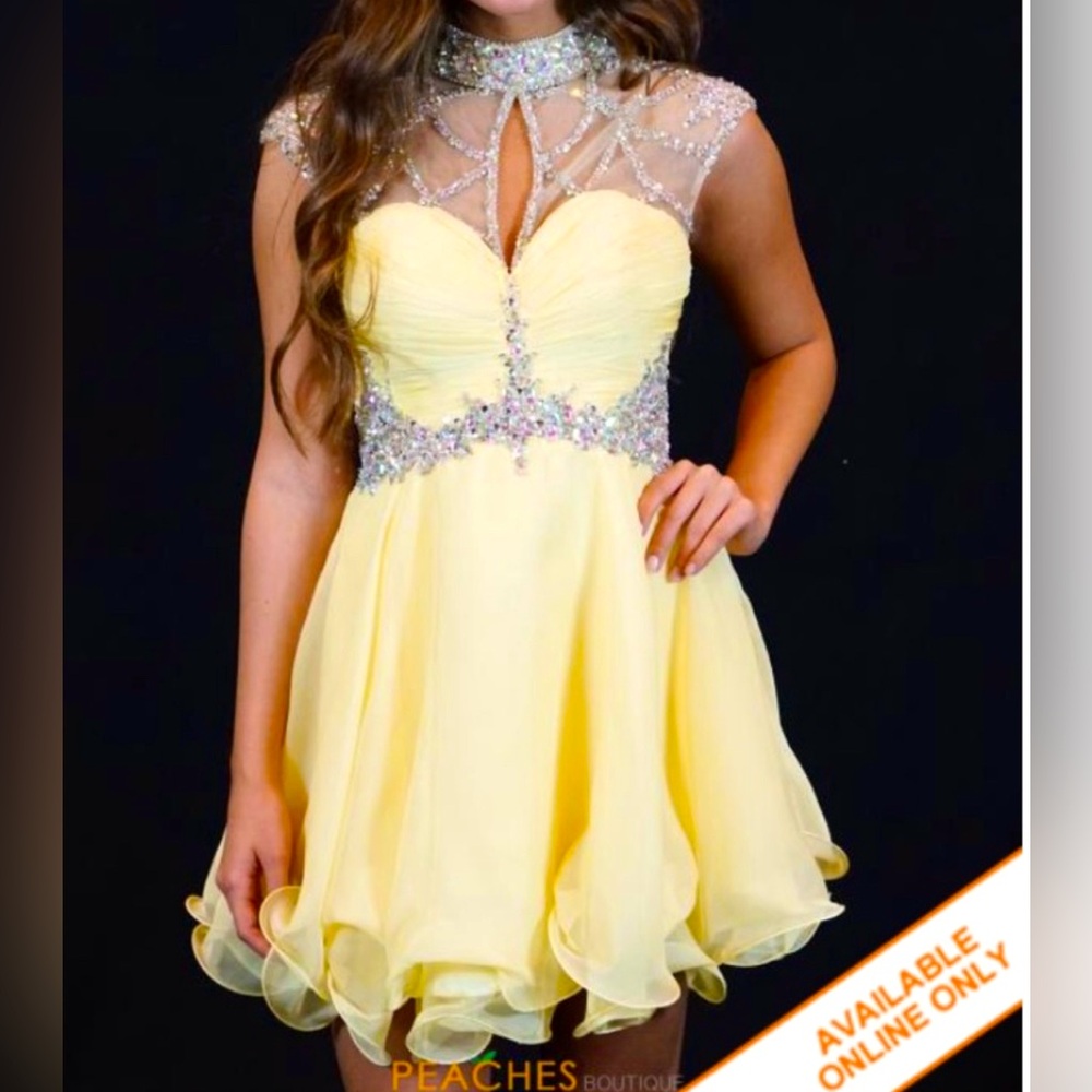 Jovani JVN  by jovani crystal rhinestone embellished Homecoming dress (Size 2)